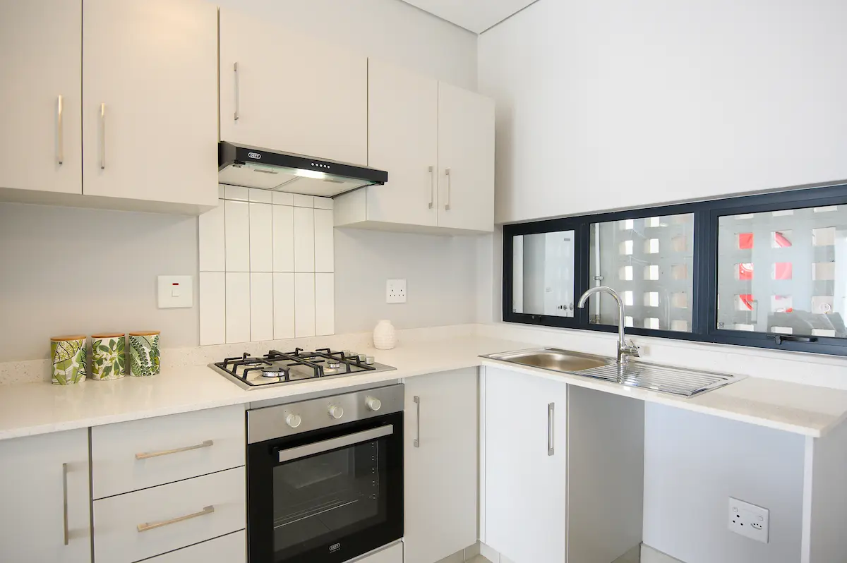 Modern fitted kitchen in an Aviva apartment